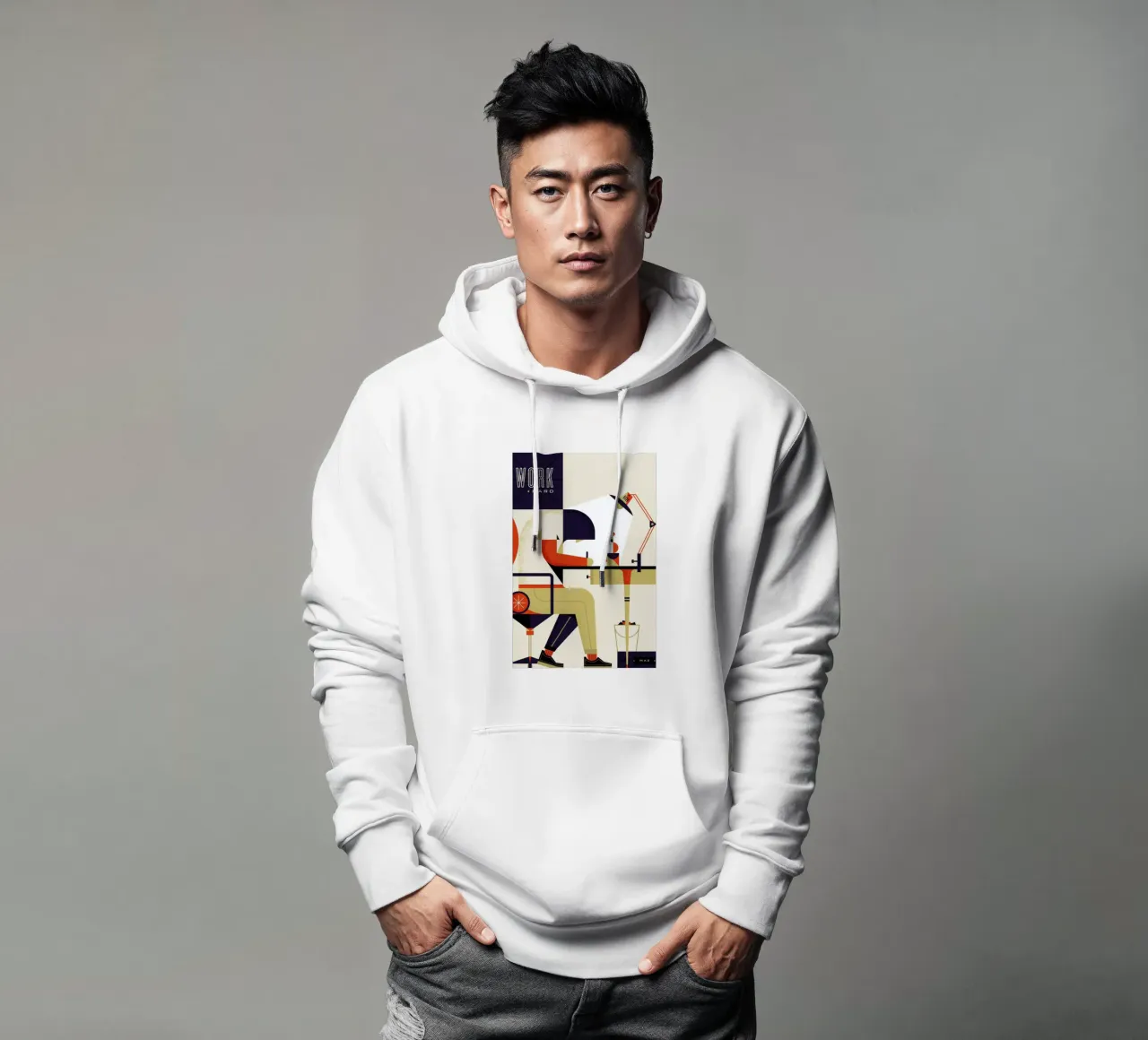 Work Hard felpa con cappuccio da Maz