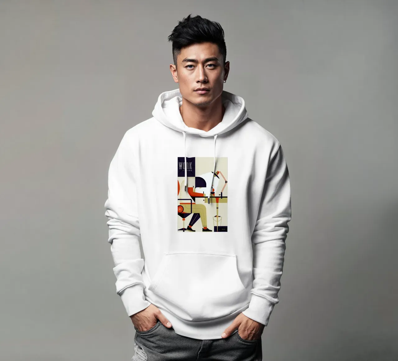 Work Hard sudadera con capucha de Maz