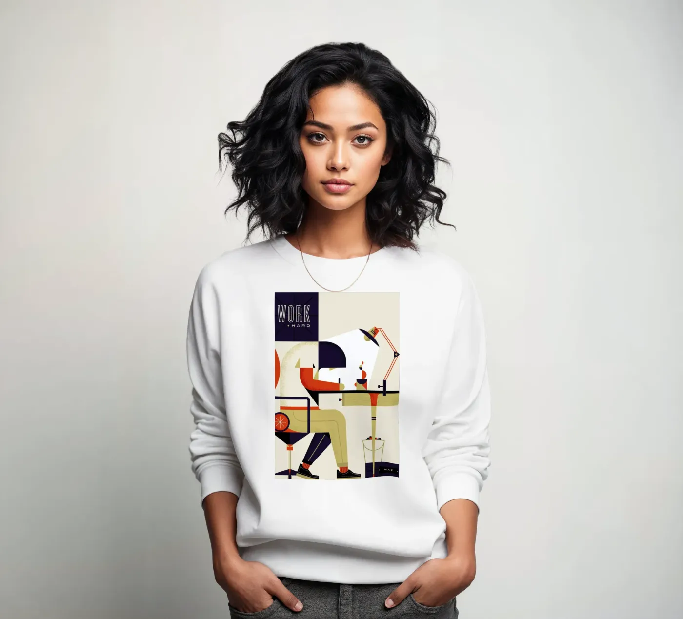 Work Hard felpa da Maz