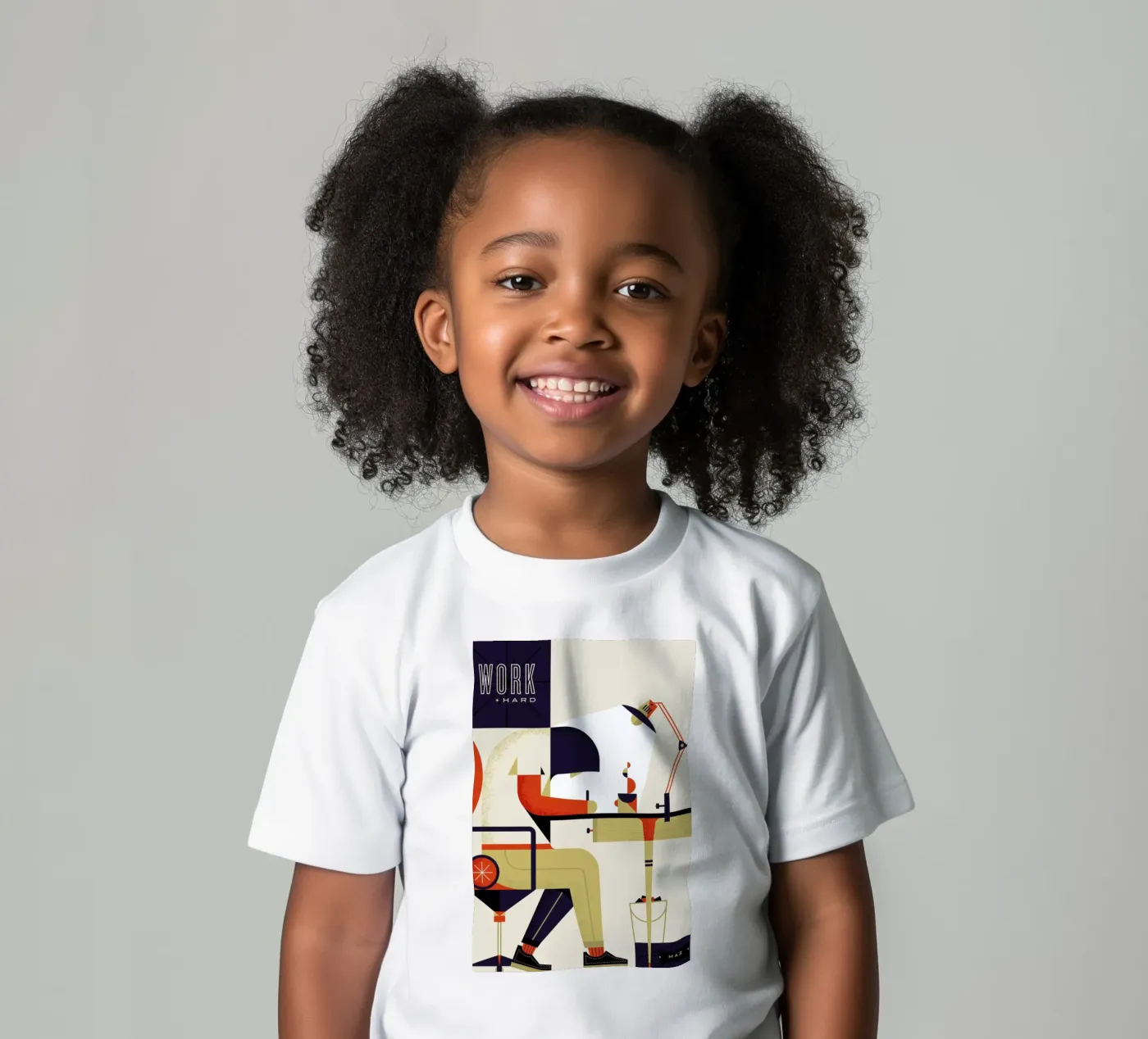 Work Hard t-shirt bambini da Maz