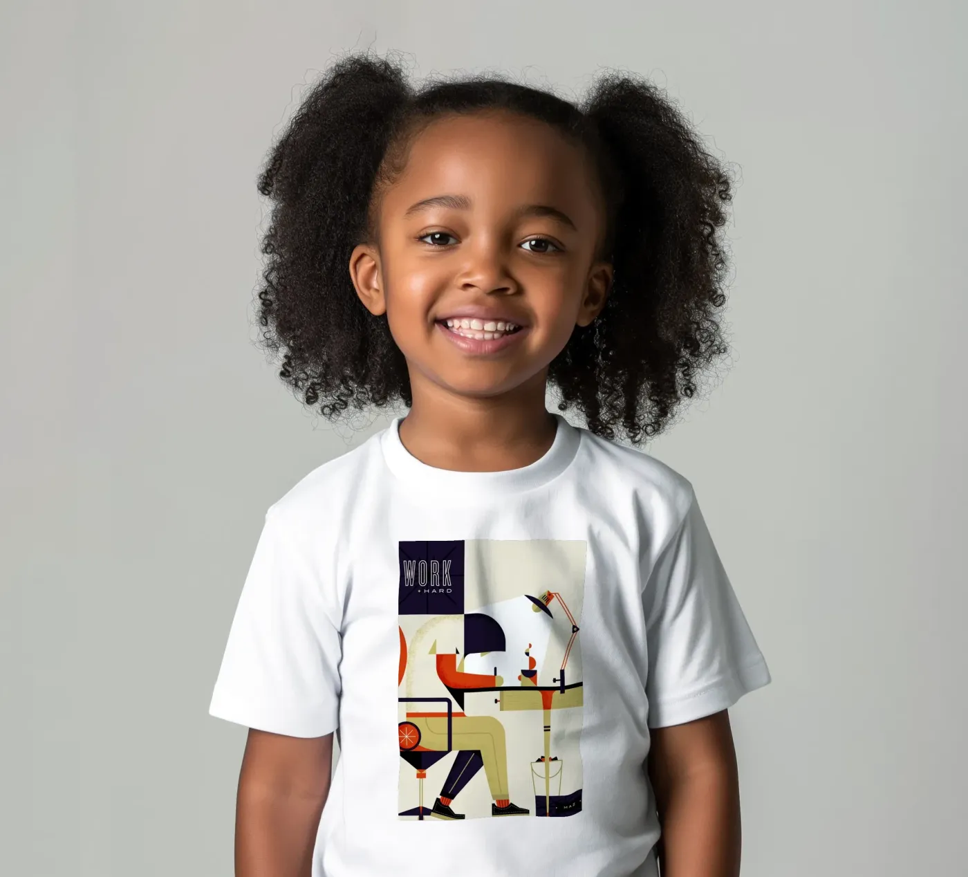 Work Hard t-shirt bambini da Maz