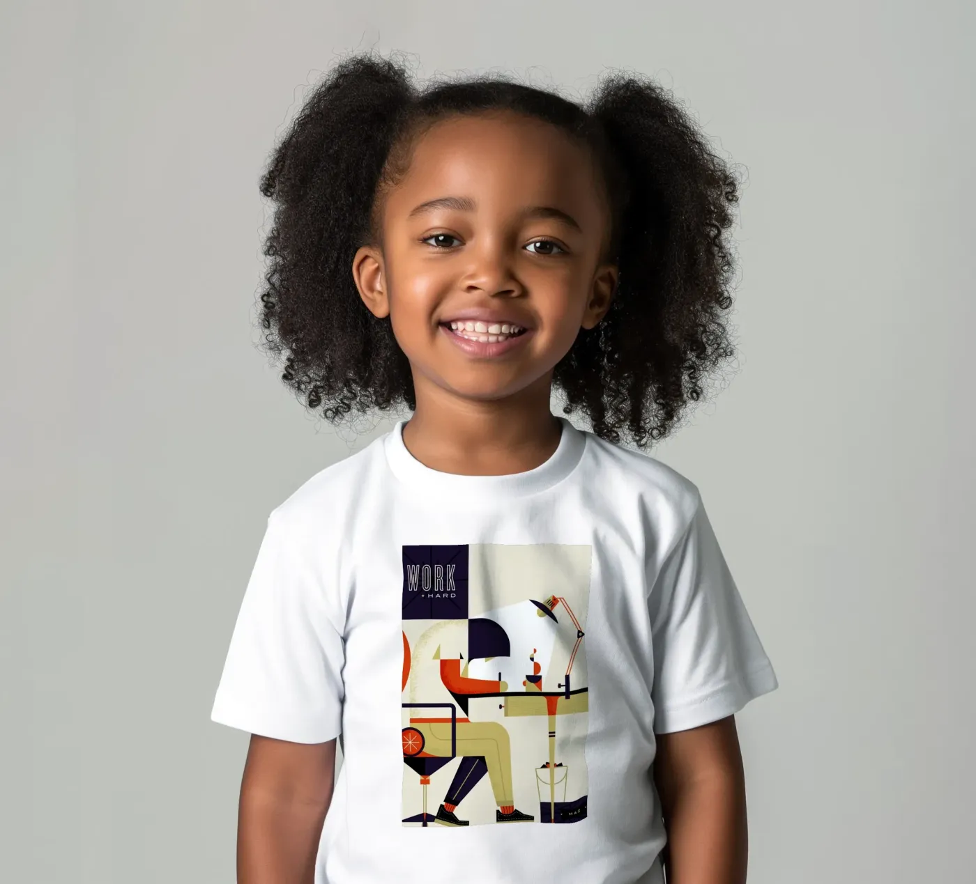 Work Hard kinder t-shirt van Maz