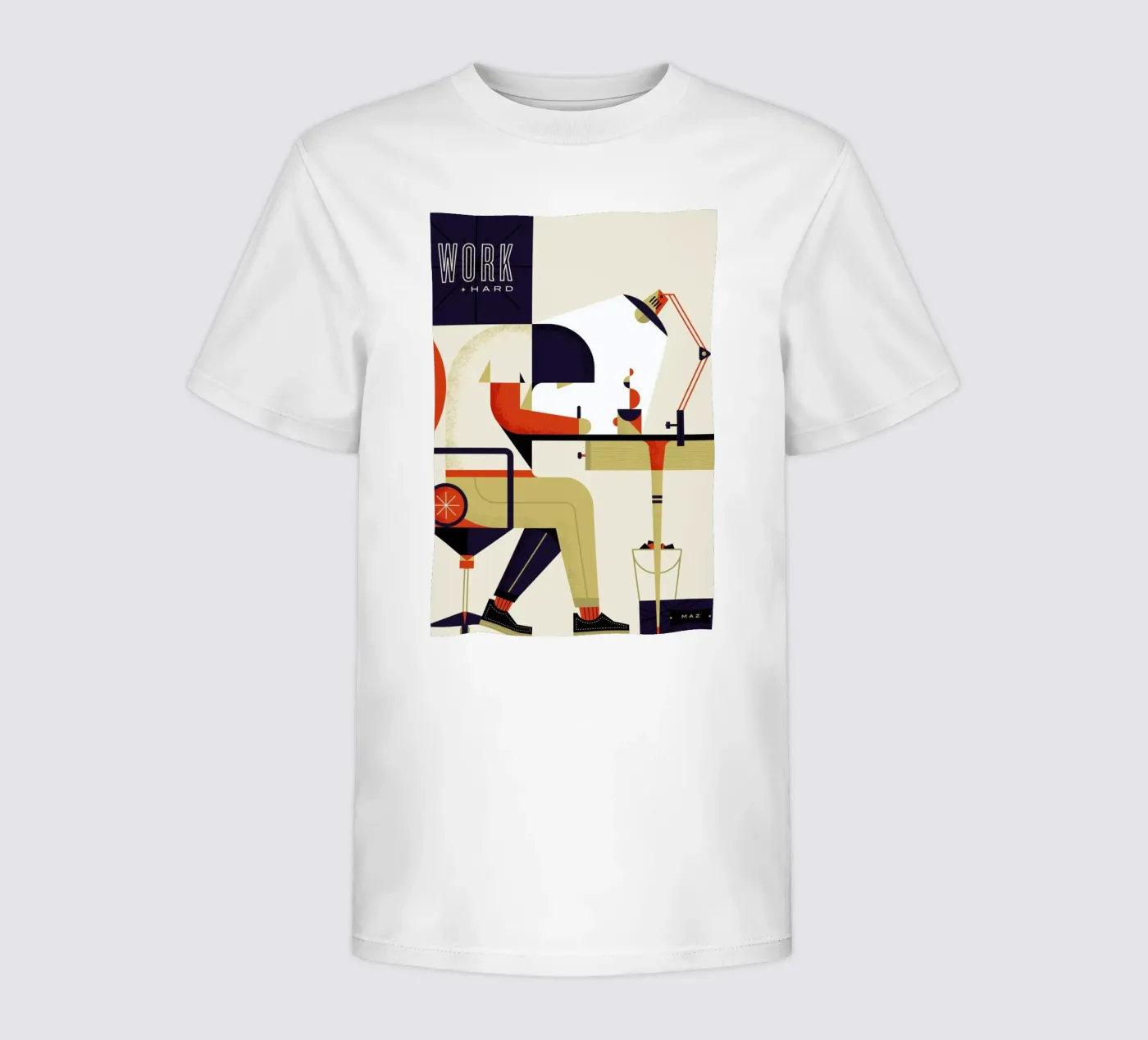 Work Hard t-shirt bambini da Maz