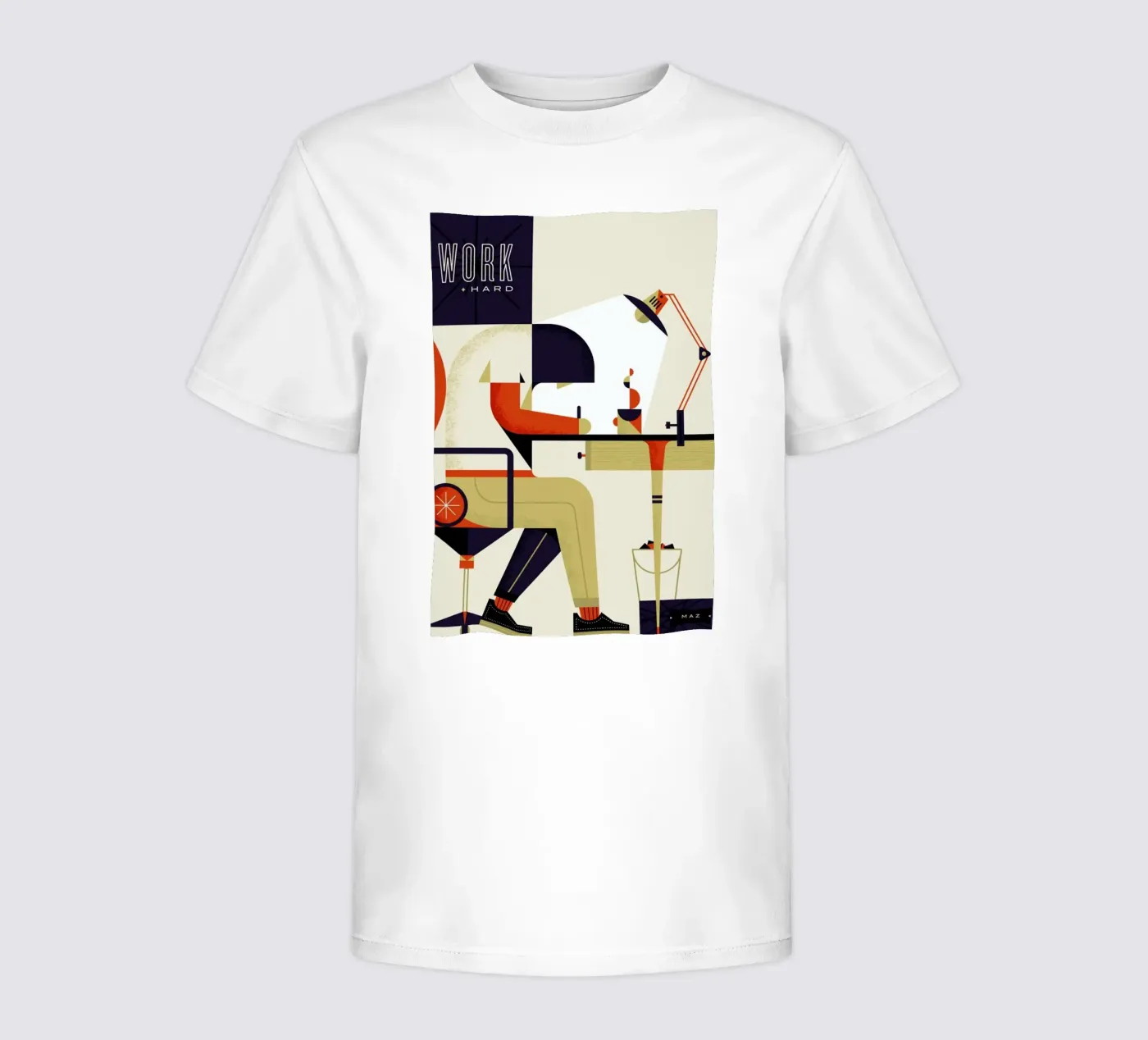 Work Hard t-shirt bambini da Maz