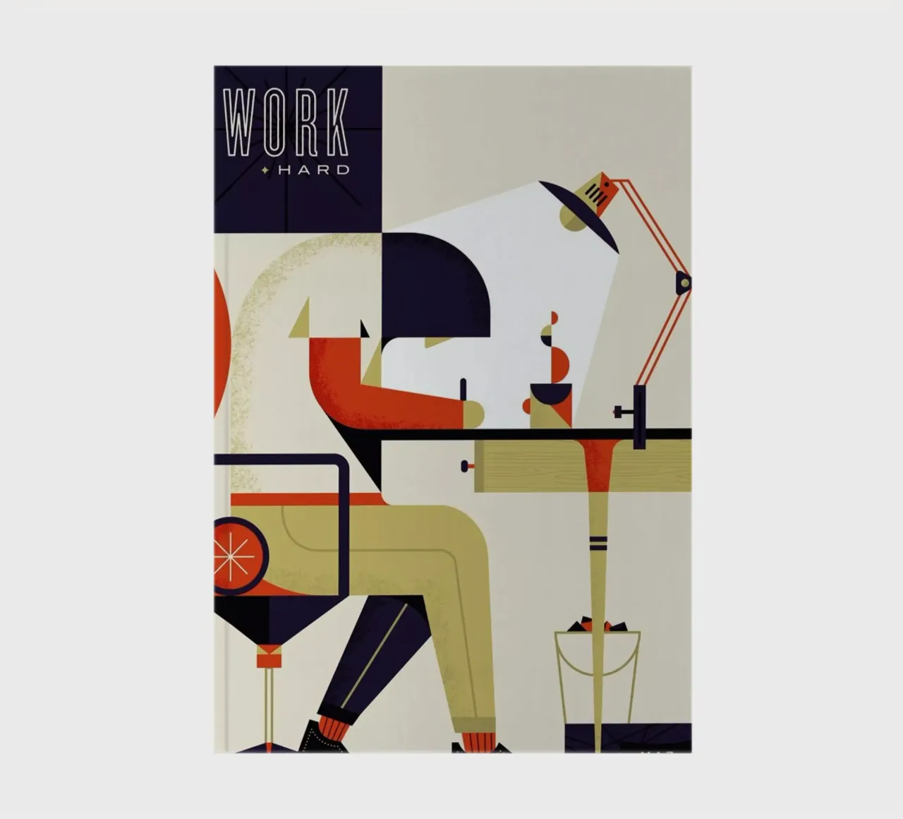 Work Hard carnet de notes de Maz