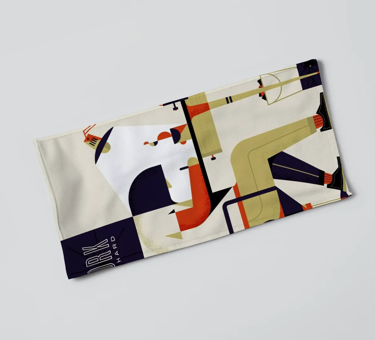 Work Hard towel by Maz