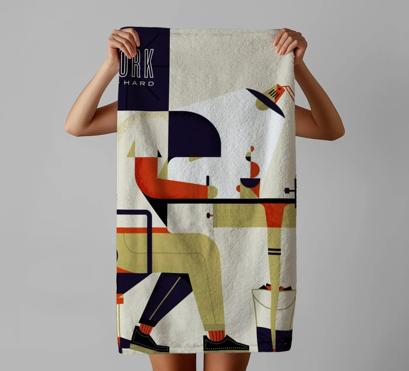 Work Hard badhanddoek van Maz