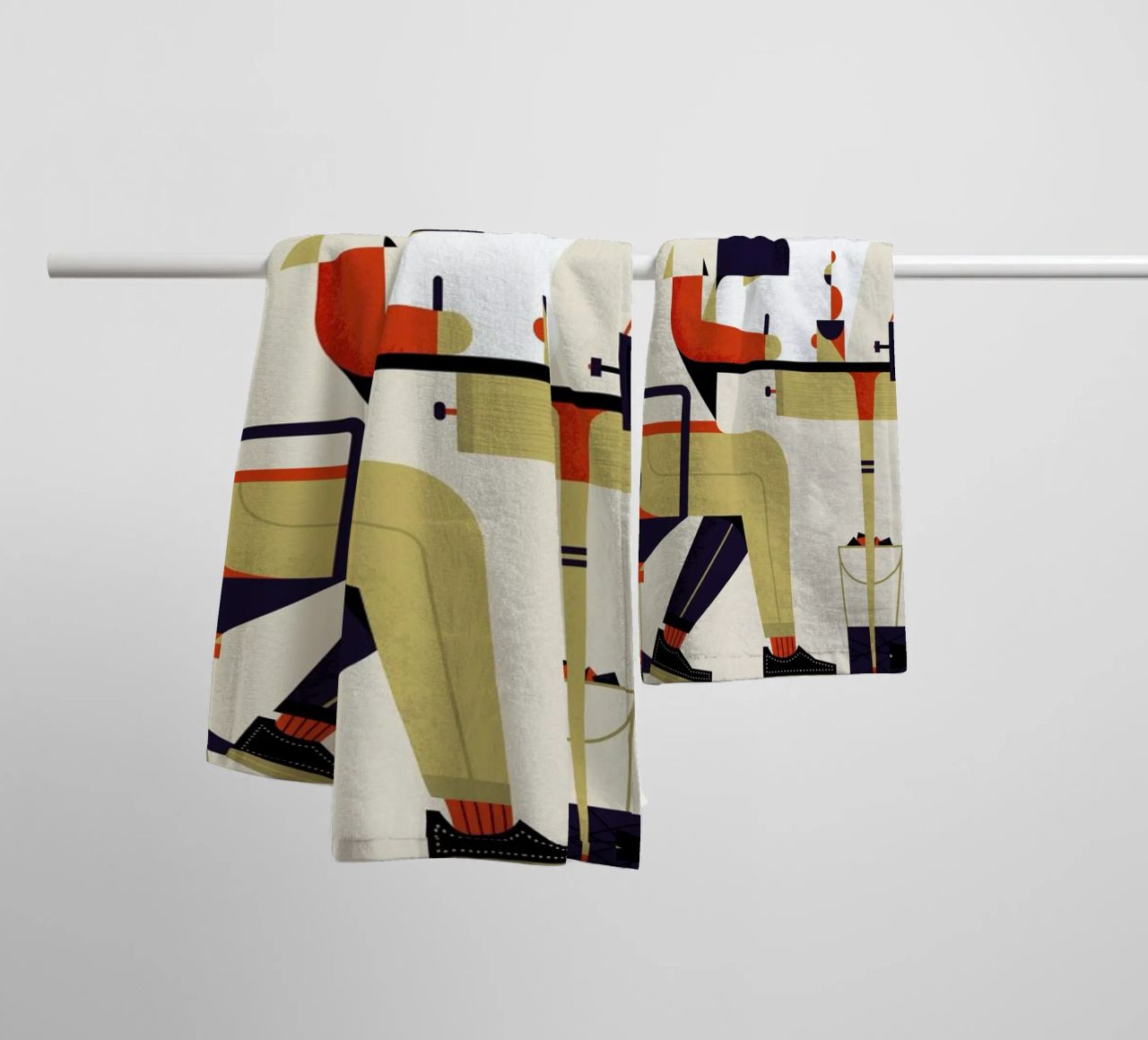 Work Hard towel by Maz