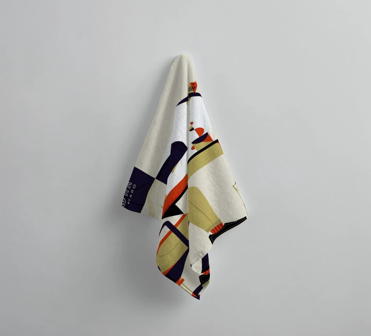 Work Hard towel by Maz