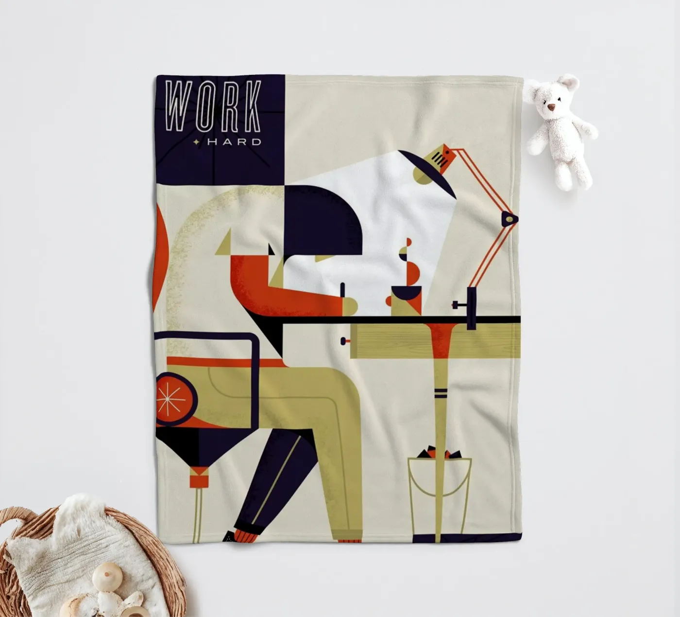 Work Hard plaid polaire de Maz