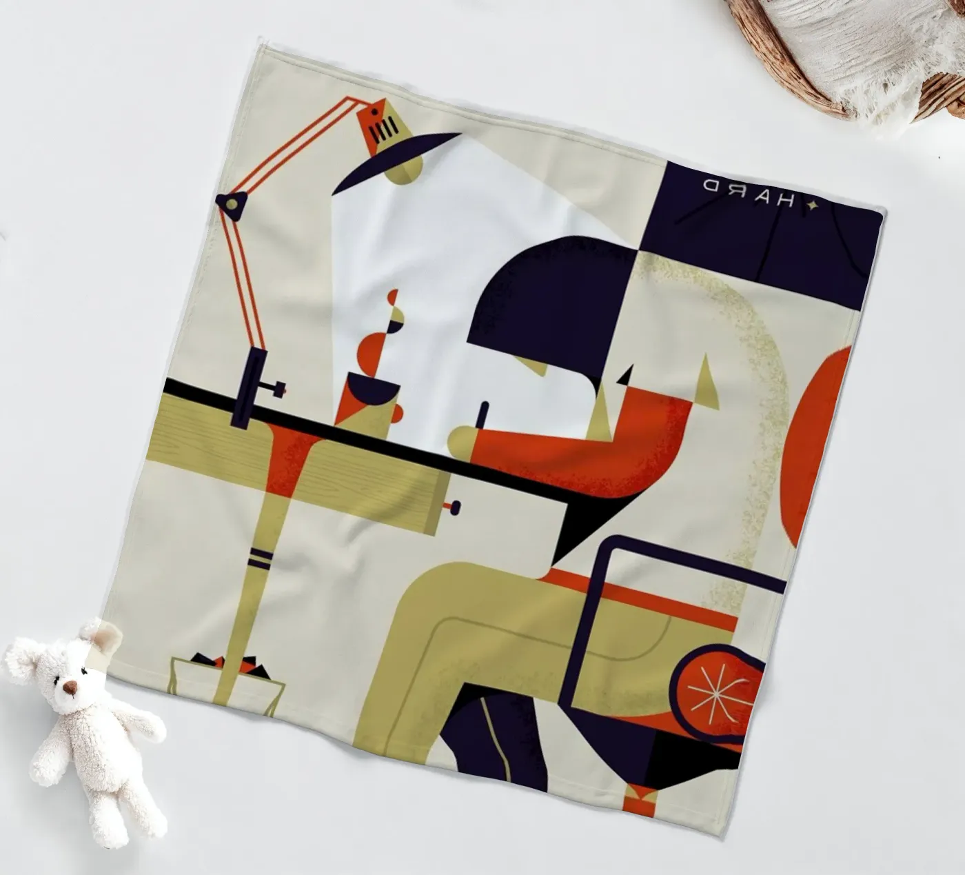 Work Hard plaid polaire de Maz