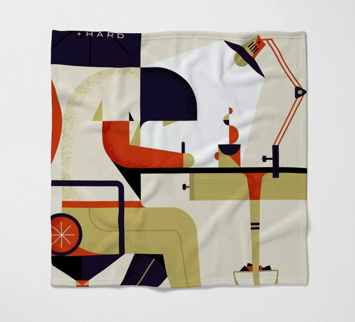 Work Hard plaid polaire de Maz