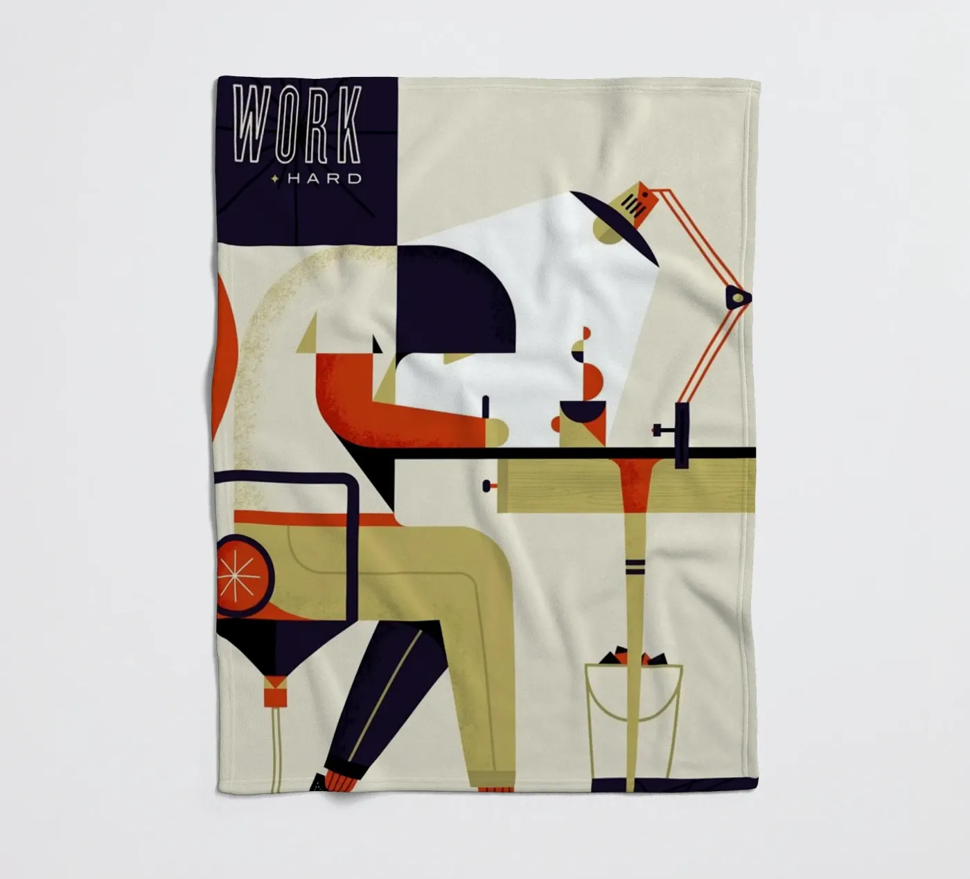 Work Hard plaid polaire de Maz