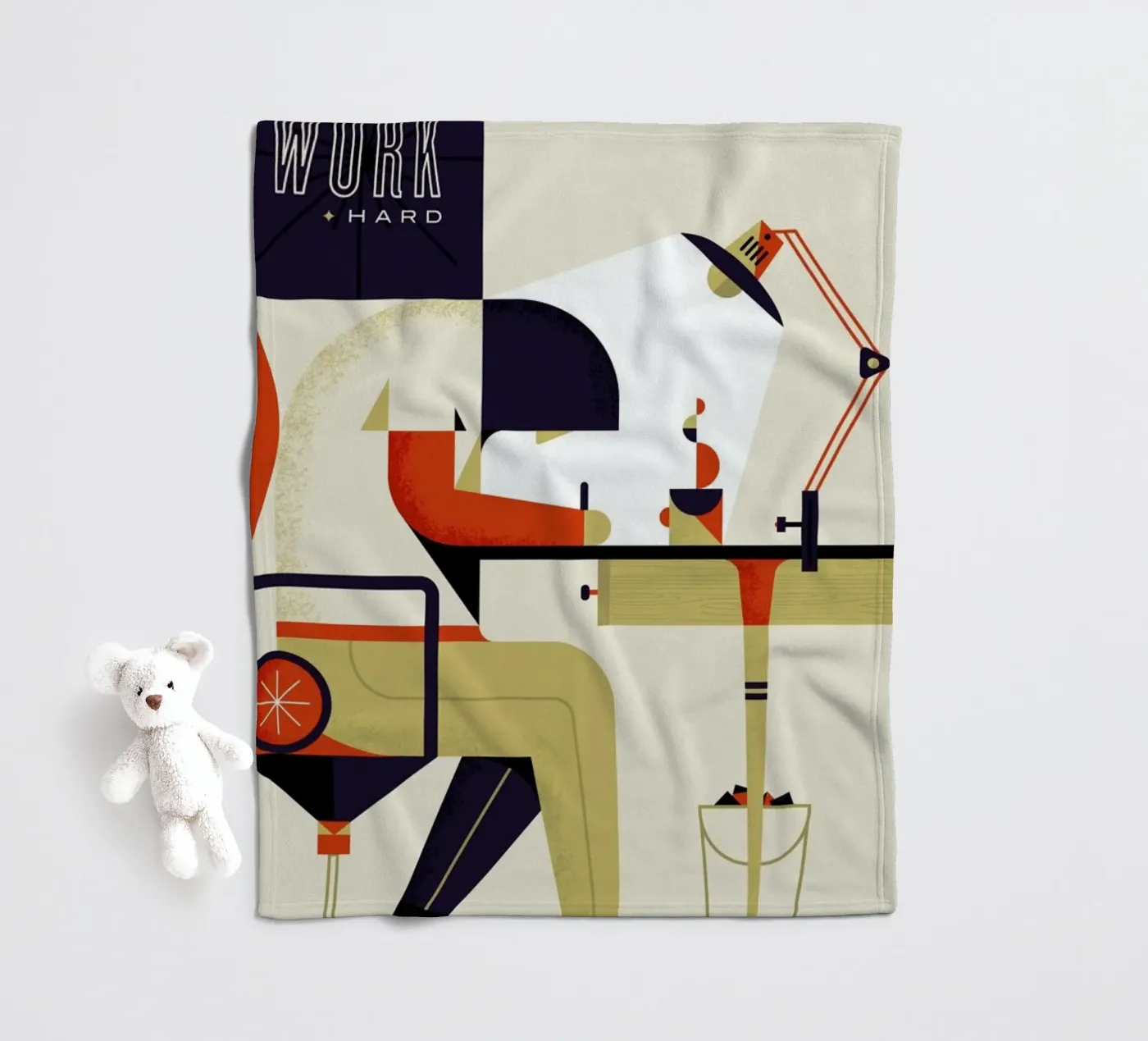 Work Hard plaid polaire de Maz