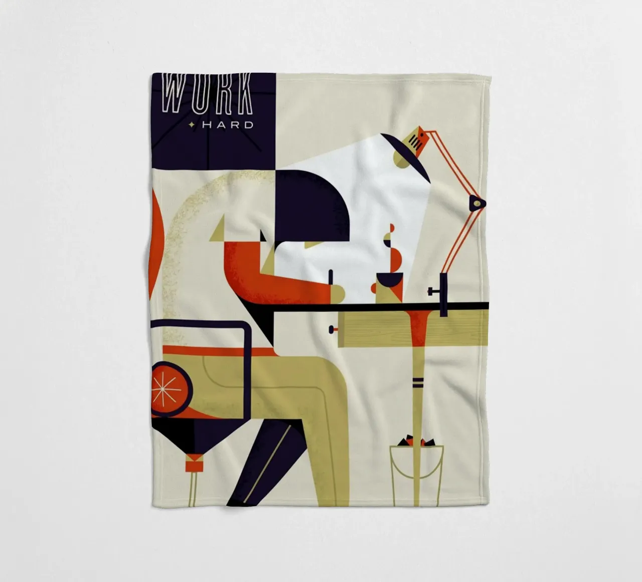 Work Hard Fleecedecke von Maz