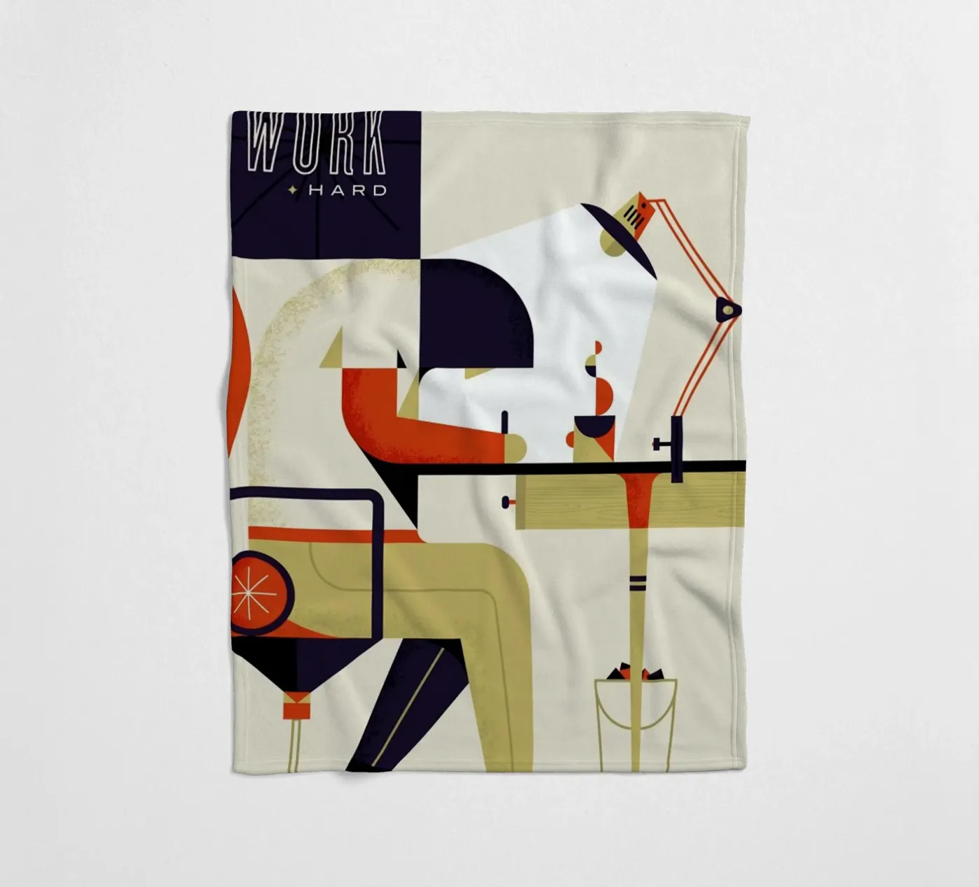 Work Hard plaid polaire de Maz