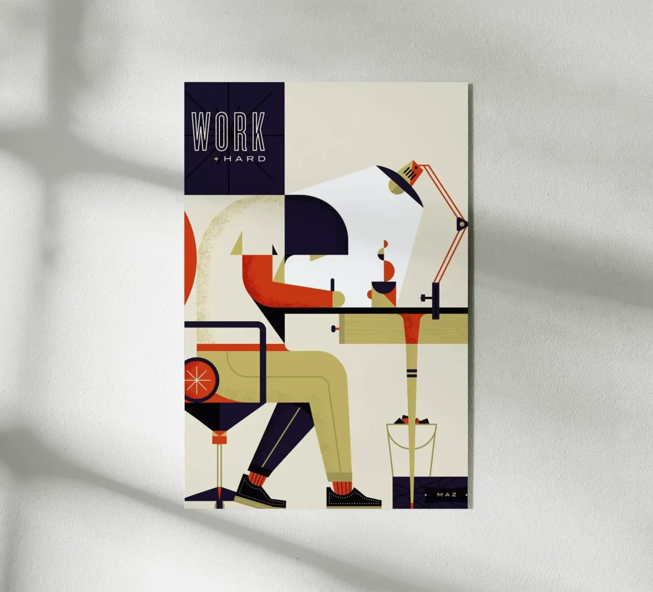 Work Hard plexiglass da Maz