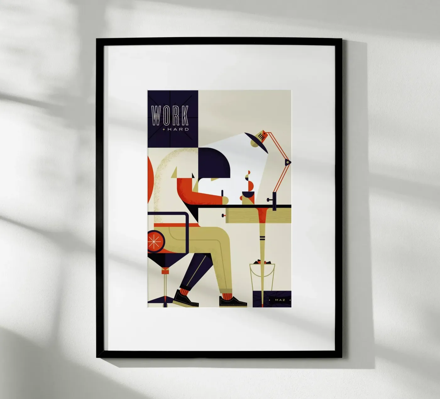 Work Hard Poster von Maz