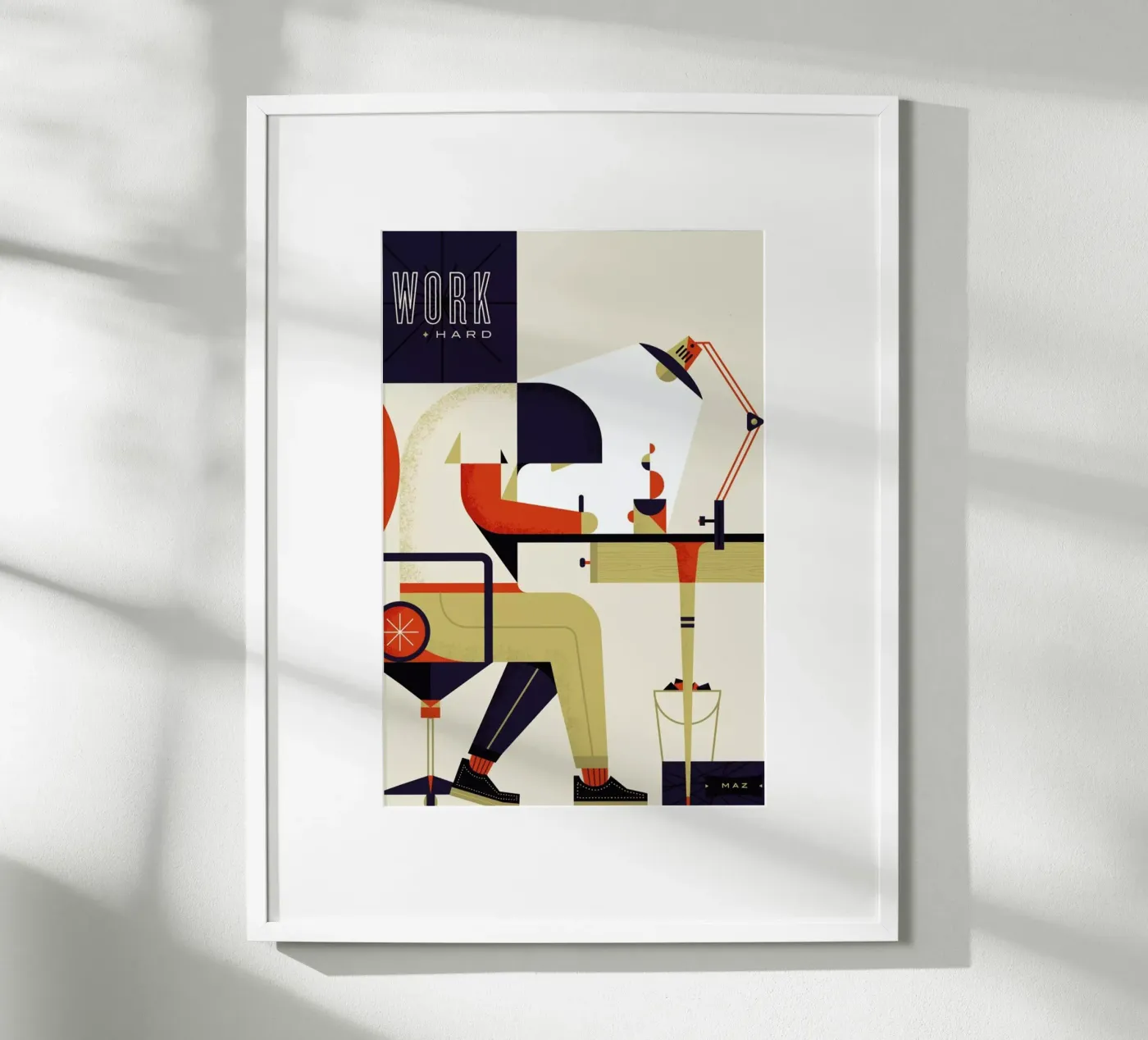 Work Hard Poster von Maz