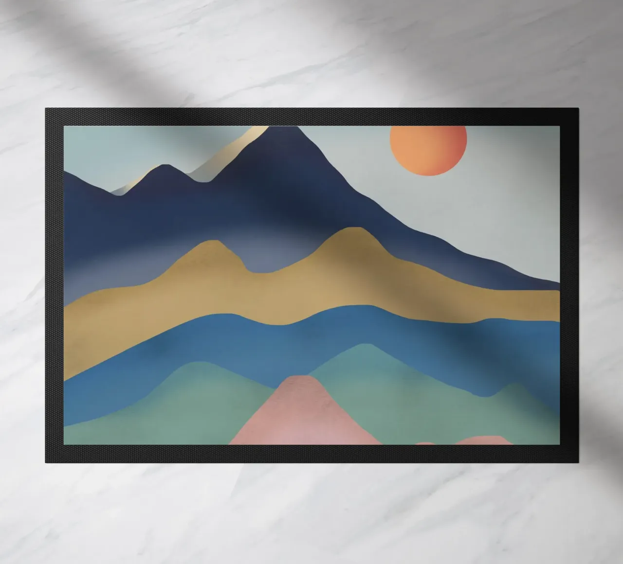 Mountain gradient doormat by Little Dean