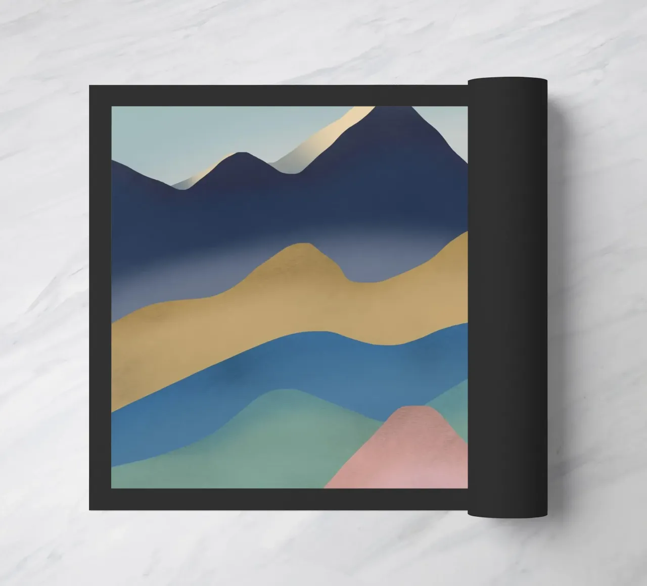 Mountain gradient doormat by Little Dean