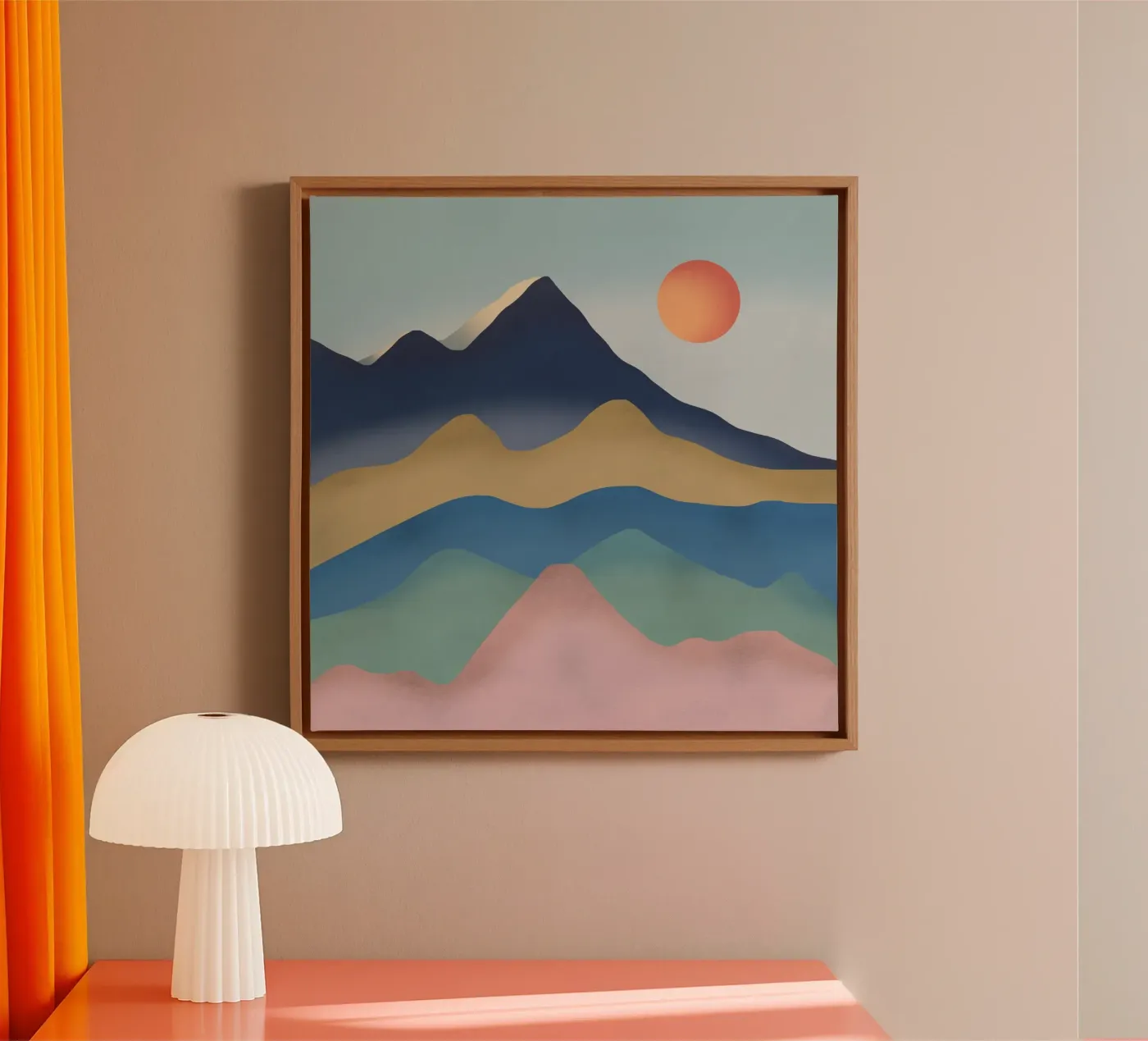 Mountain gradient canvas by Little Dean