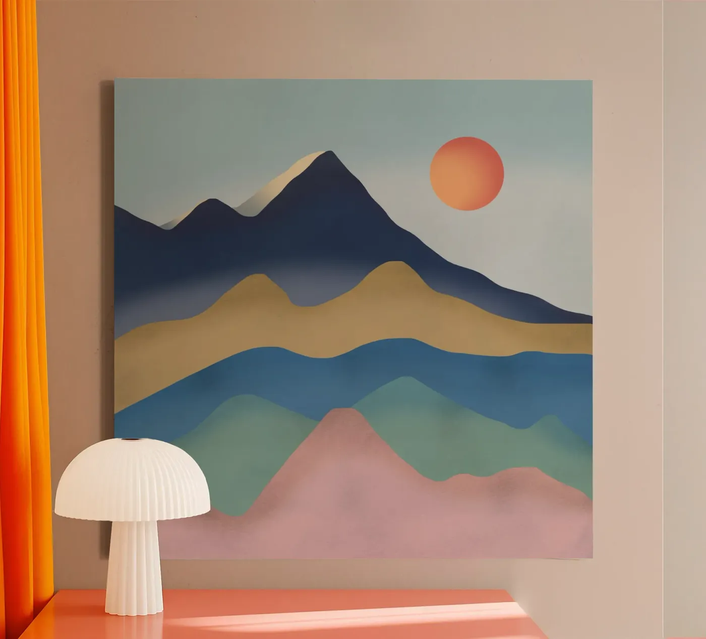 Mountain gradient canvas by Little Dean