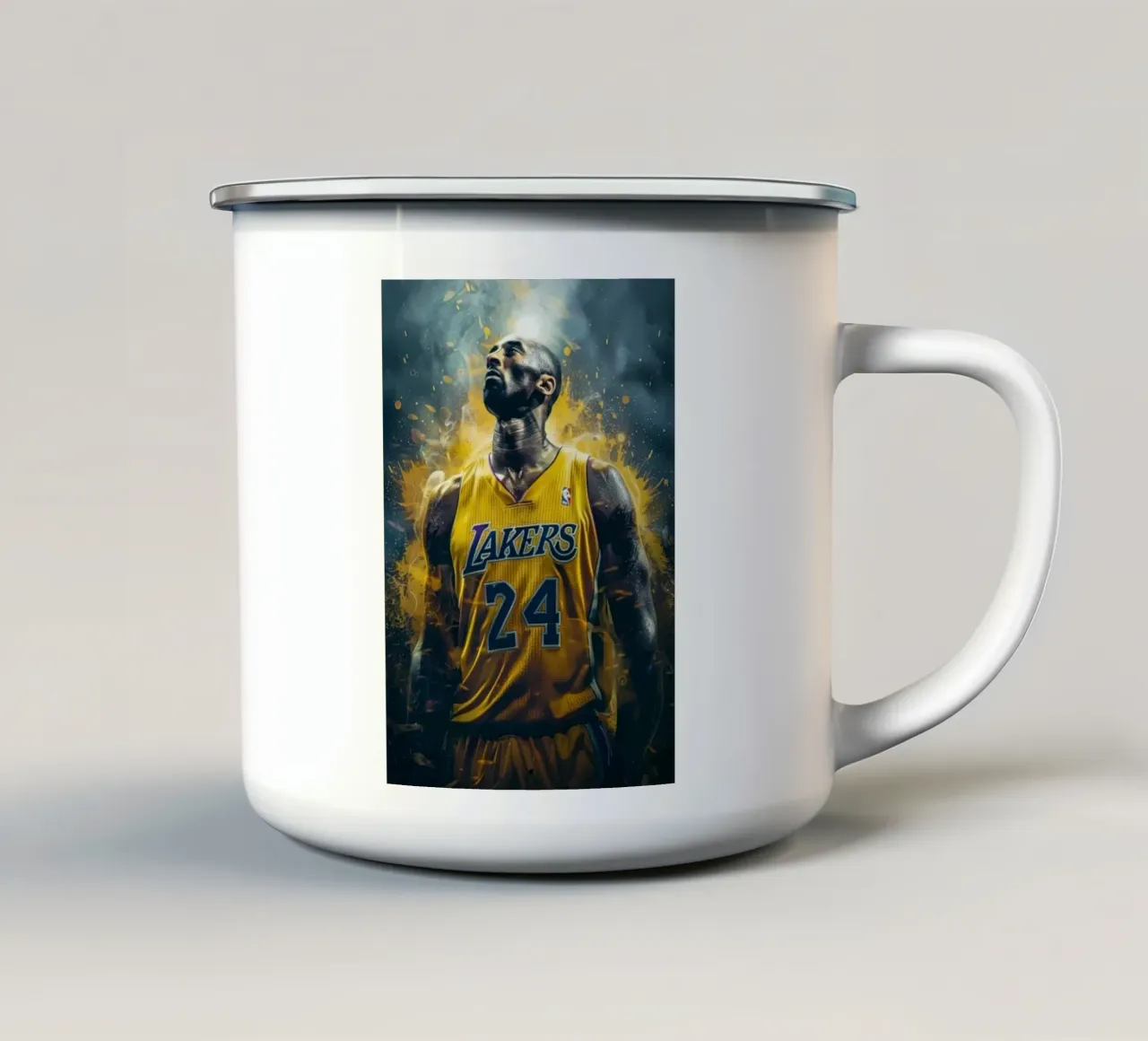 Kobe Bryant Colorful 24 enamel mug by maryde shop