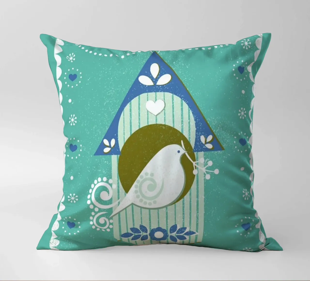 Scandi Birdhouse cuscino da Catherine Aguilar