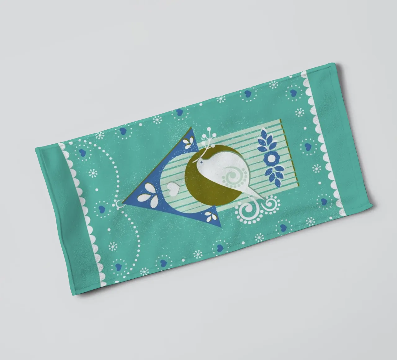 Scandi Birdhouse asciugamano da bagno da Catherine Aguilar