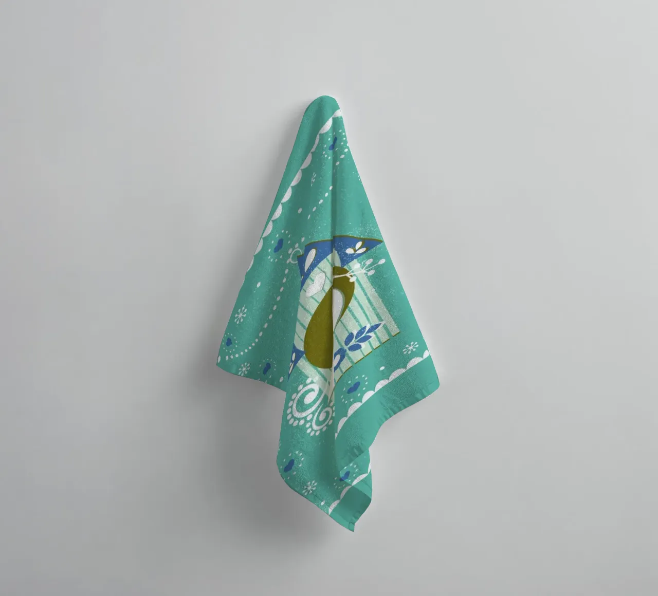 Scandi Birdhouse asciugamano da bagno da Catherine Aguilar