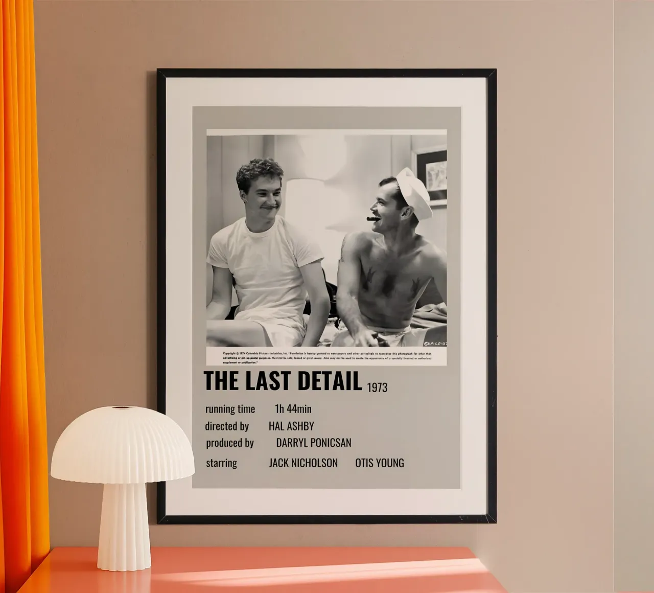 THE LAST DETAIL 1973 poster con telaio in alluminio da MVFminimalist