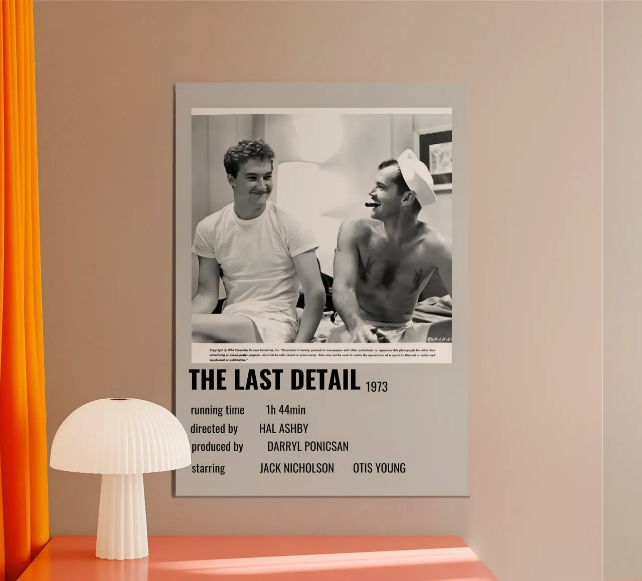 THE LAST DETAIL 1973 poster con telaio in alluminio da MVFminimalist