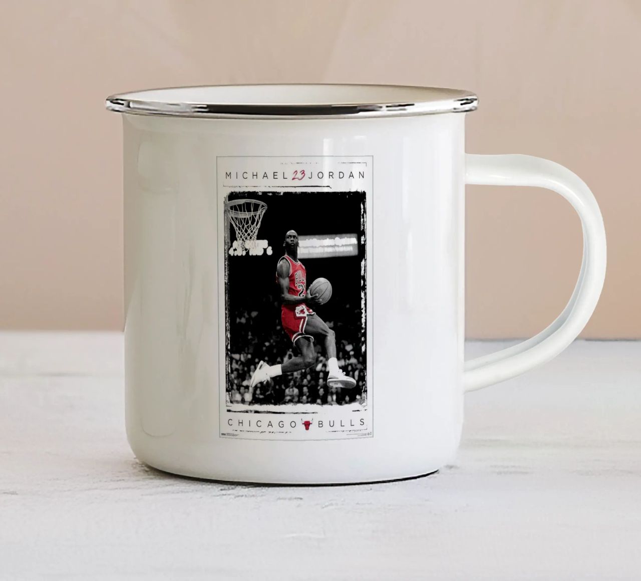 Michael Jordan che fa il dungeon tazza in smalto da maryde shop