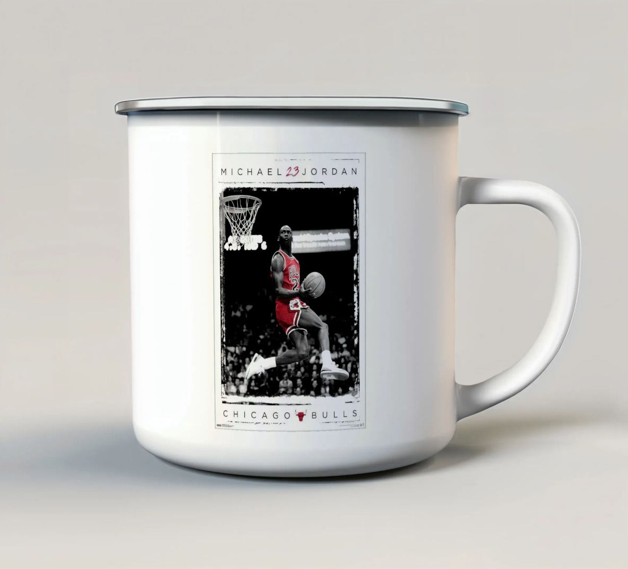 Michael Jordan che fa il dungeon tazza in smalto da maryde shop