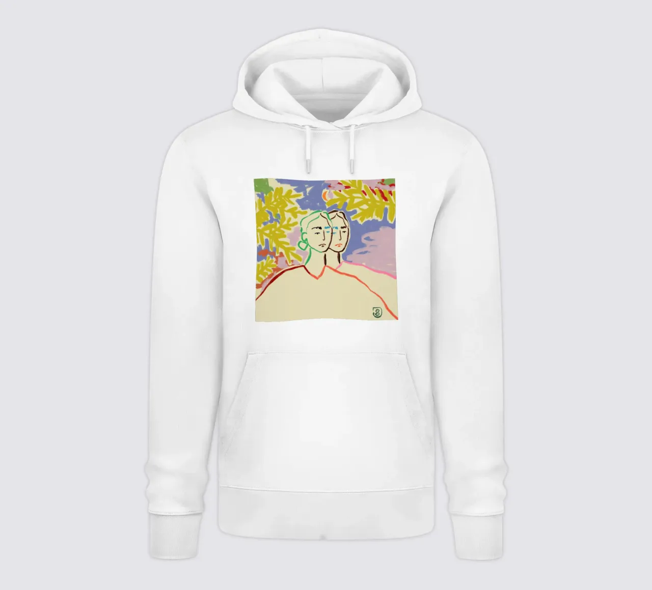 Gemini felpa con cappuccio da Sandra Poliakov