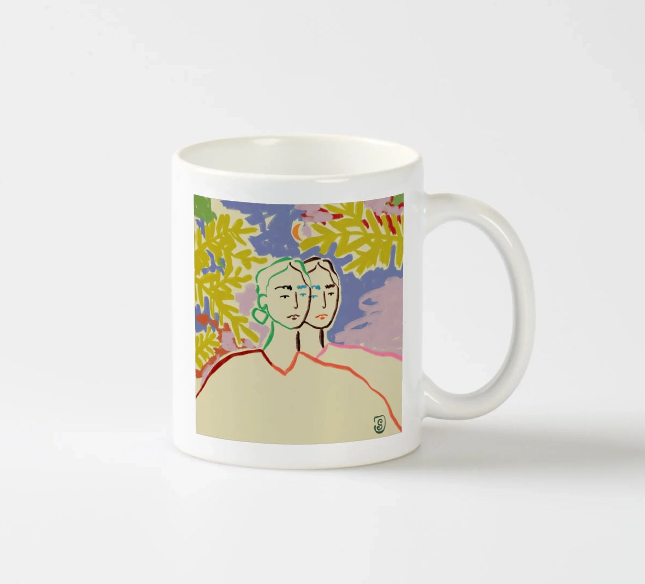 Gemini tazza in ceramica da Sandra Poliakov