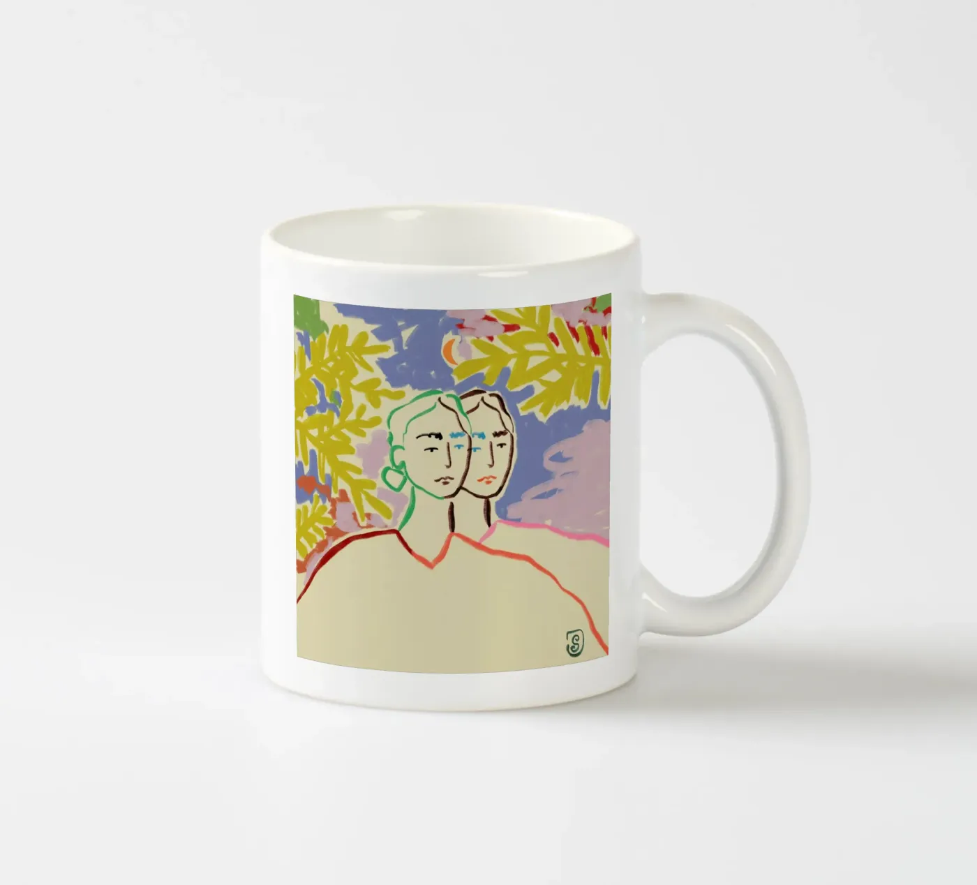 Gemini ceramic mug by Sandra Poliakov
