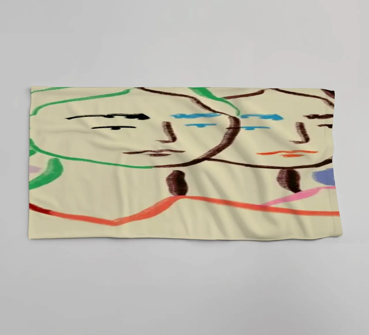 Gemini towel by Sandra Poliakov
