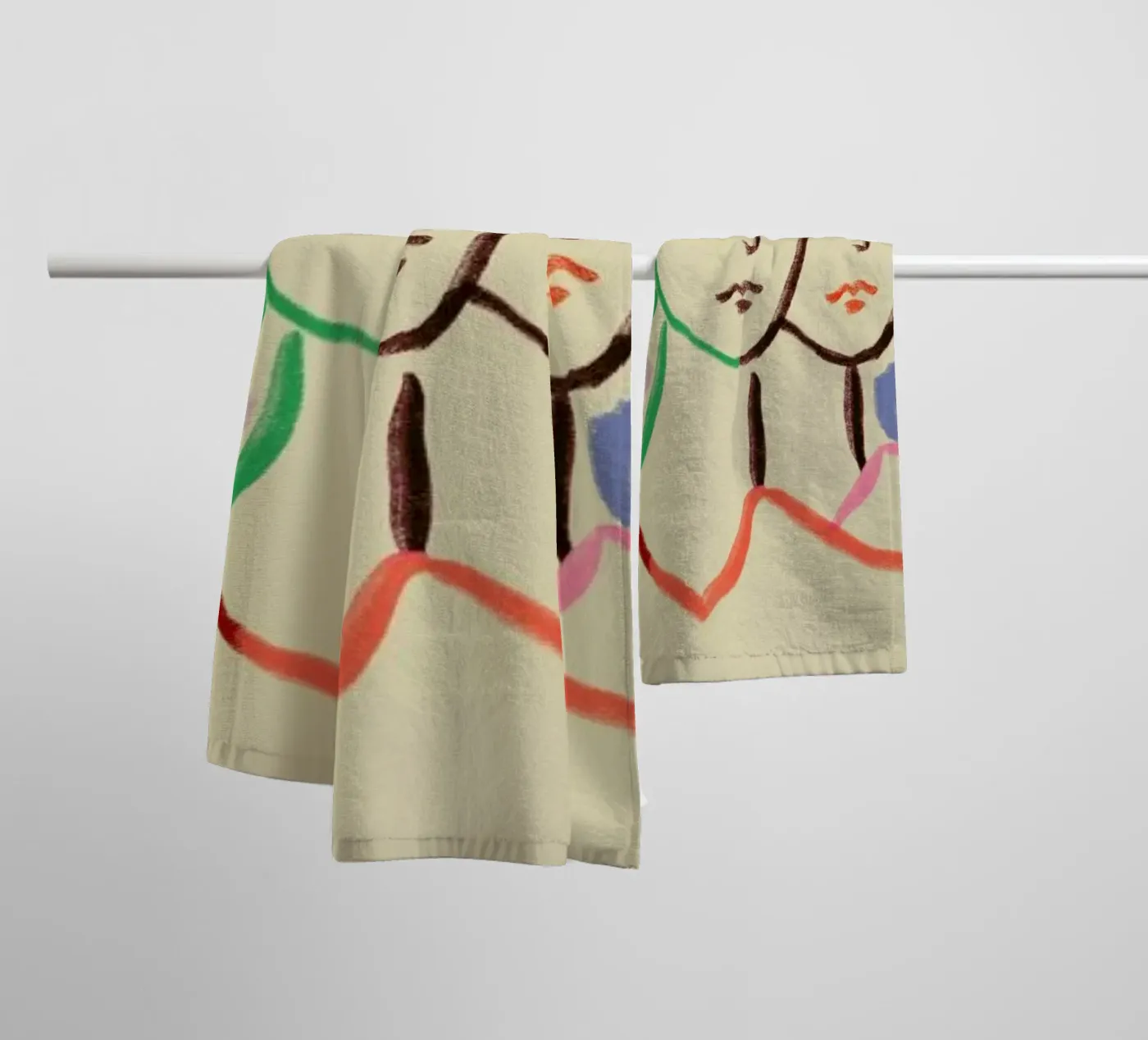 Gemini towel by Sandra Poliakov