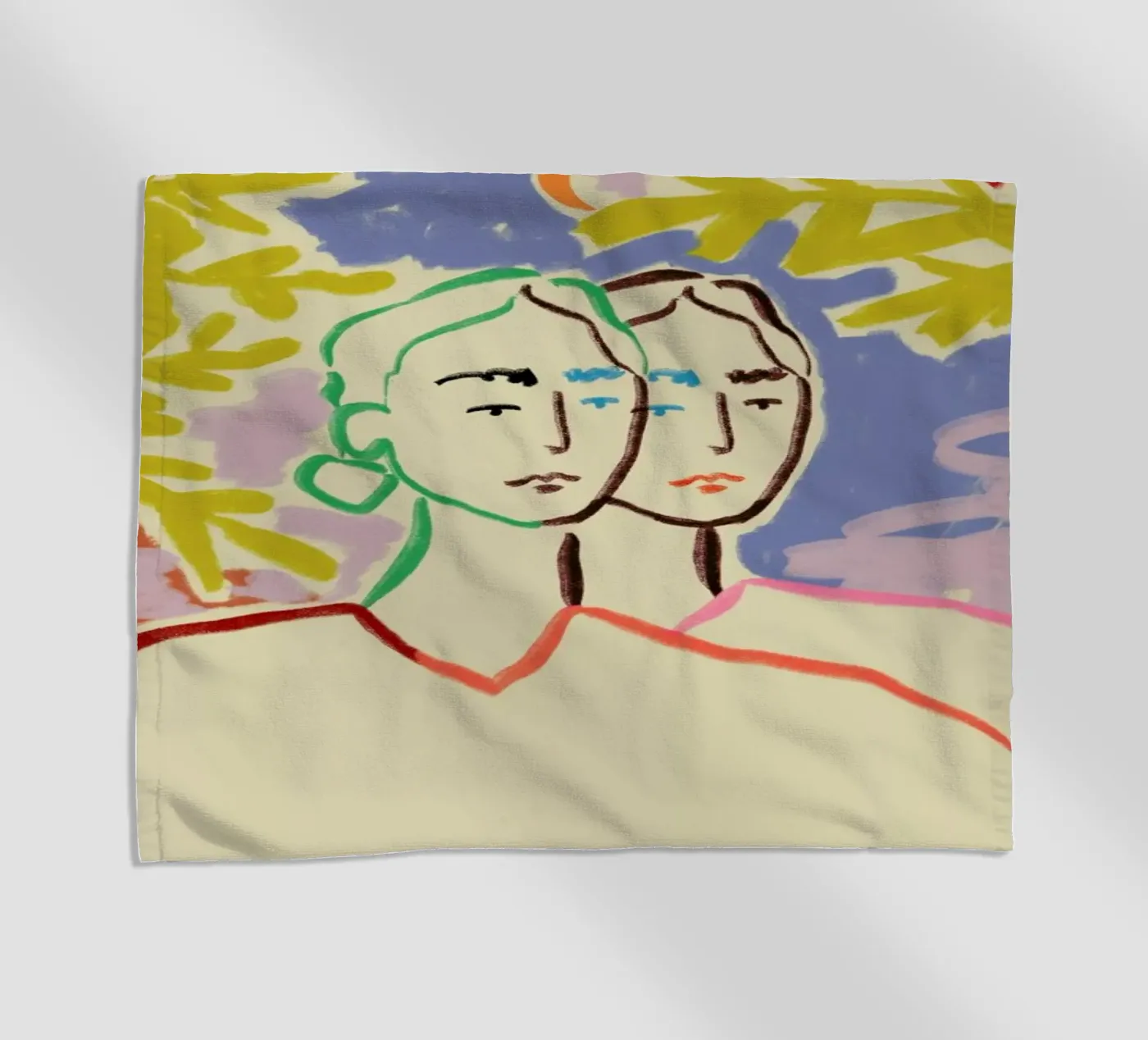 Gemini strandhanddoek van Sandra Poliakov