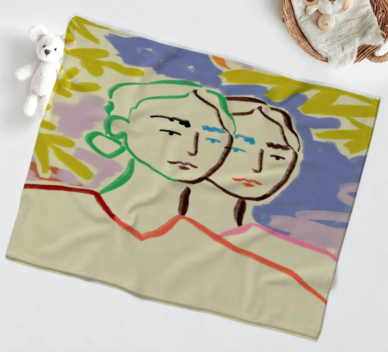 Gemini Fleecedecke von Sandra Poliakov