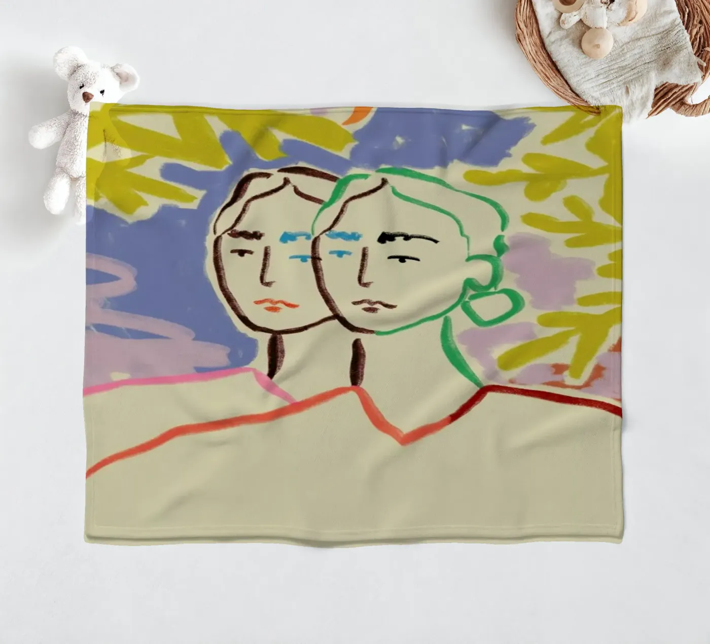 Gemini coperta in pile da Sandra Poliakov