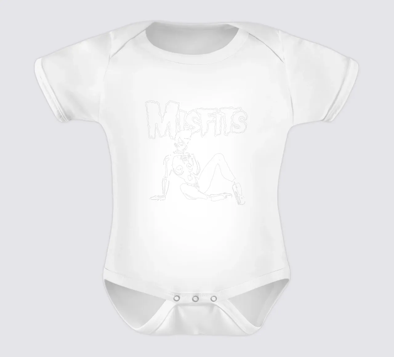 Misfits - Rock Band short-sleeve baby romper by Aiden Hermisto