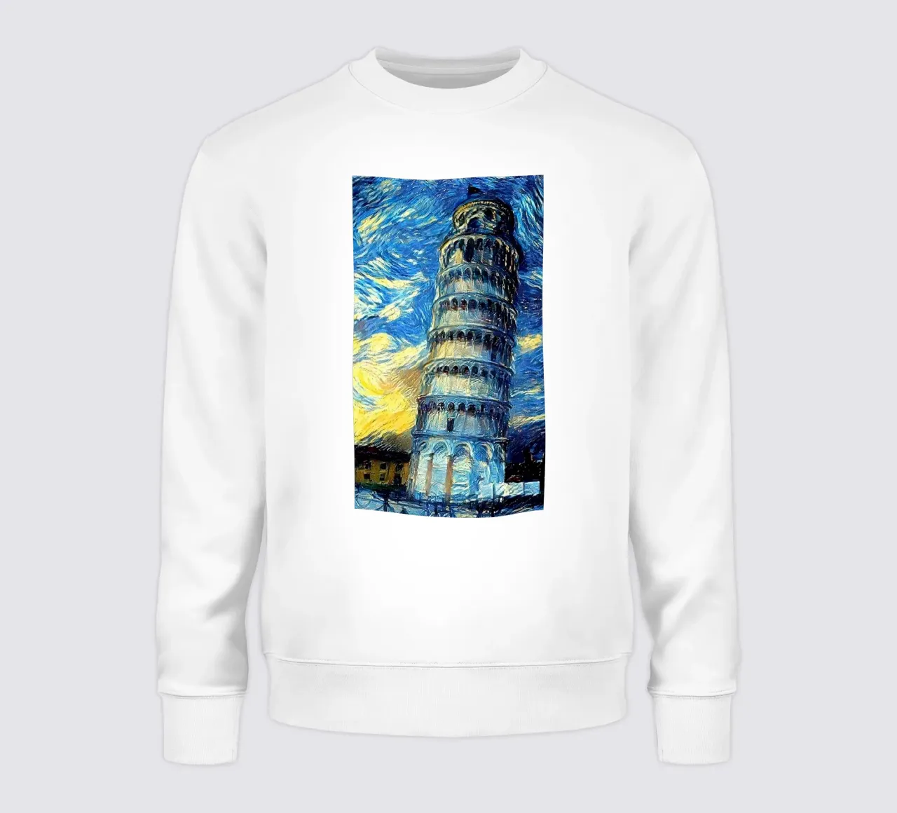 torre pendente di pisa in una notte stellata felpa da Piper Shop Oke