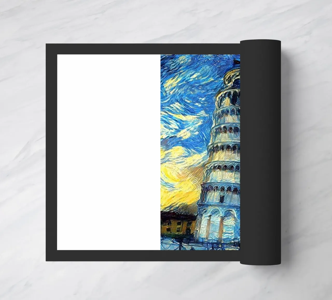 torre pendente di pisa in una notte stellata zerbino da Piper Shop Oke