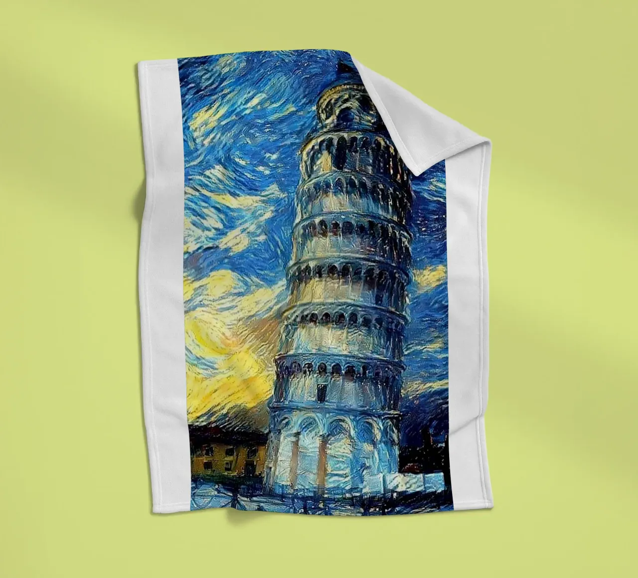 torre pendente di pisa in una notte stellata coperta in pile da Piper Shop Oke