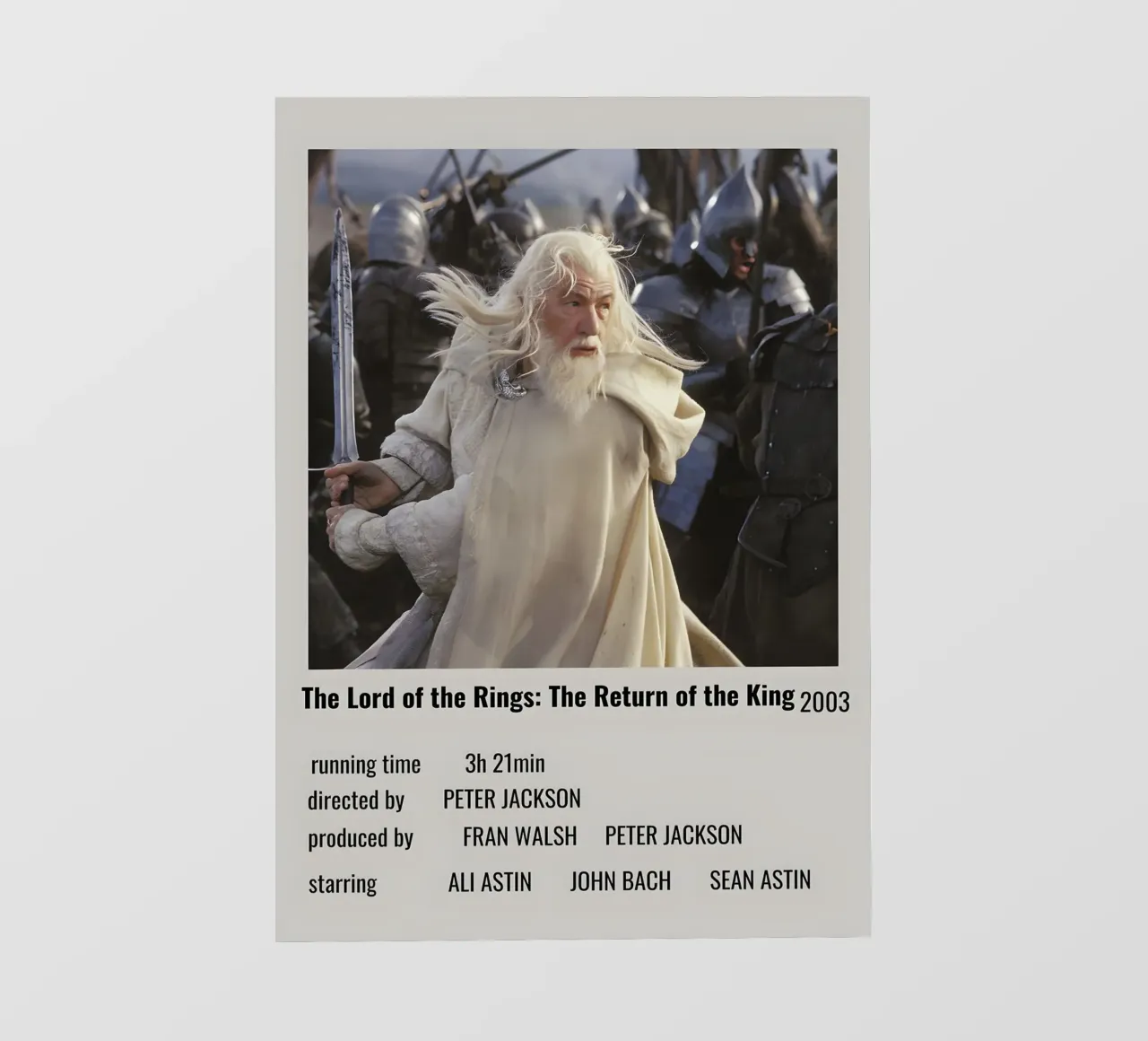 The Lord of the Rings The Return of the King 2003 pellicola backlit da MVFminimalist