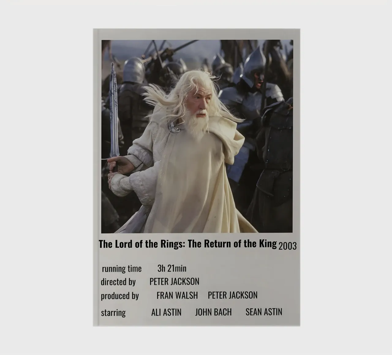 The Lord of the Rings The Return of the King 2003 diario da MVFminimalist