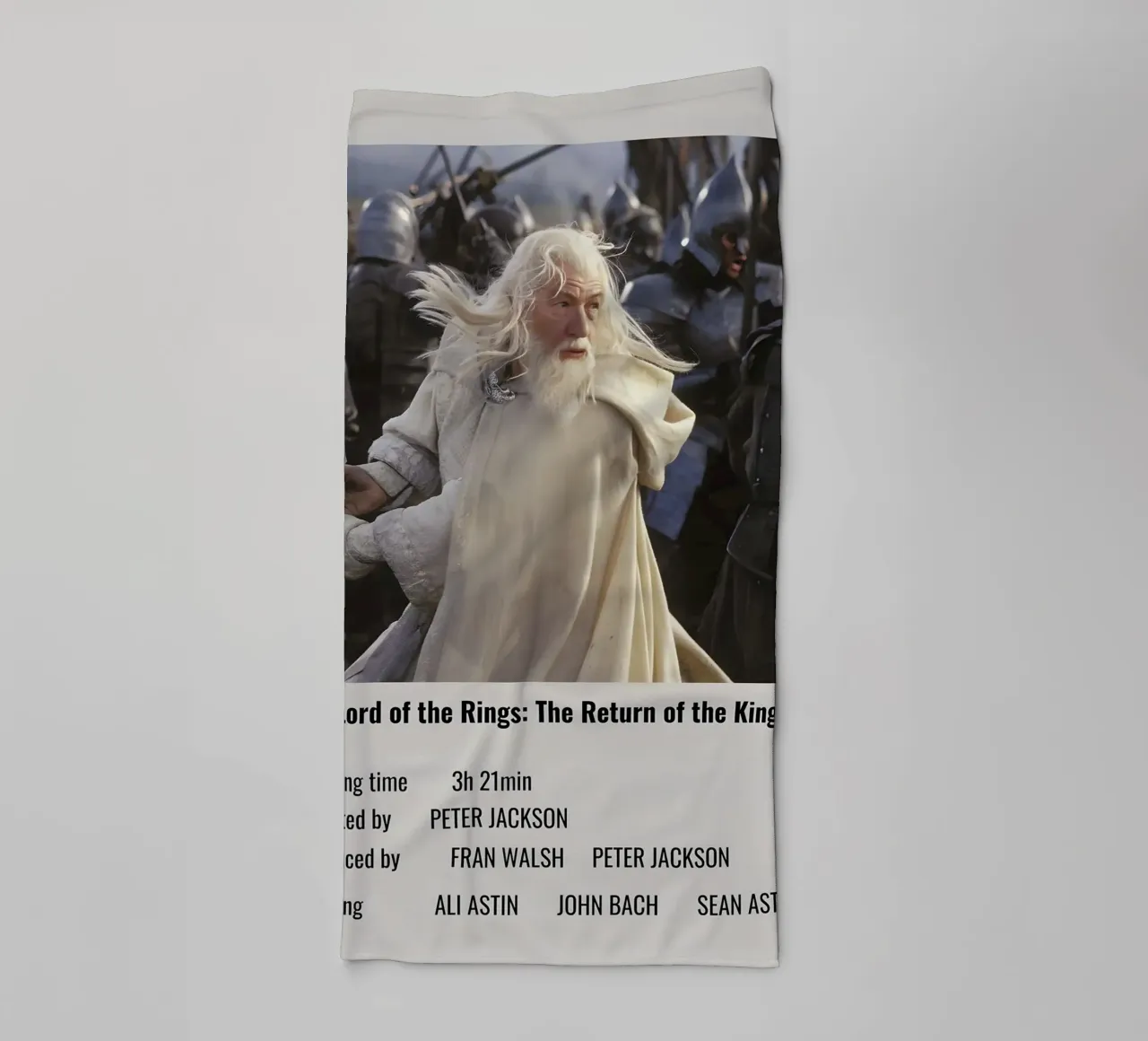The Lord of the Rings The Return of the King 2003 asciugamano da bagno da MVFminimalist